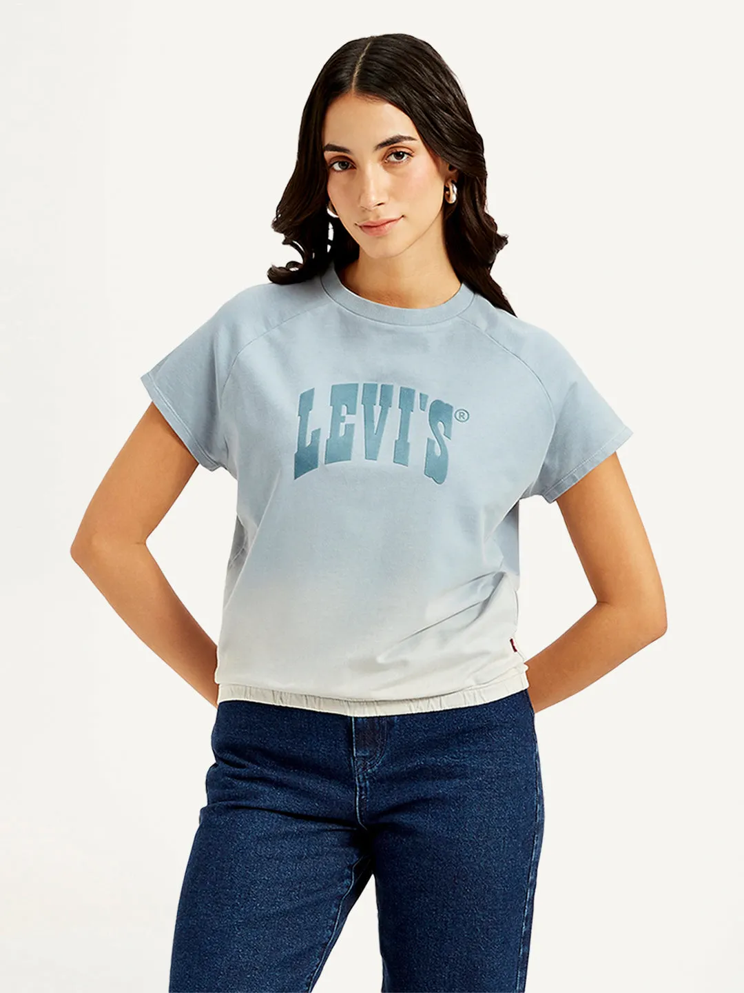 Women's Brand Logo Crew Neck Top