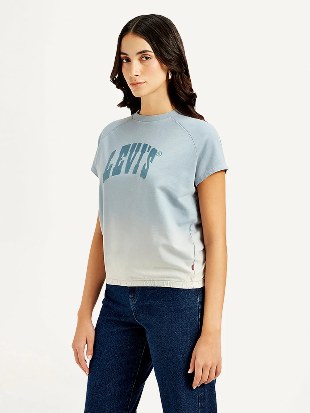 Women's Brand Logo Crew Neck Top